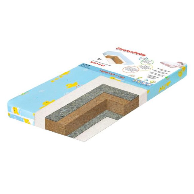 Детский матрас PLOOMABABY PLOOMA BICO 2 Bi 120х60х70 бязь/бикокос/FreeAir/войлок Детский матрас PLOOMABABY PLOOMA BICO 2 Bi 120х60х70 бязь/бикокос/FreeAir/войлок