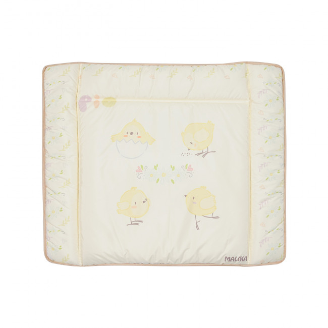 Malika Матрас для пеленания на комод "Pio" с мягким основанием 75х68 см. бежевый Malika Матрас для пеленания на комод "Pio" с мягким основанием 75х68 см. бежевый