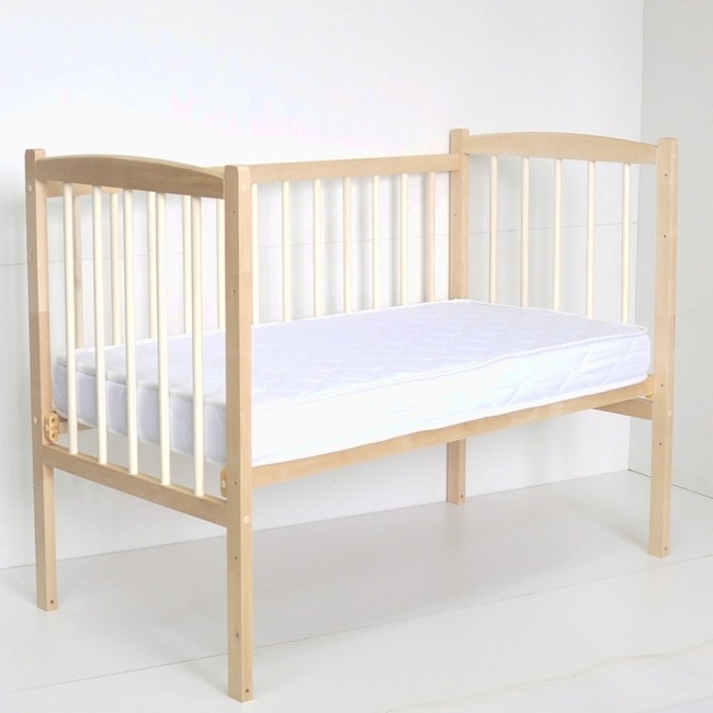 Кроватка MALIKA LOLA Small Box колесо без ящика натуральный Кроватка MALIKA LOLA Small Box колесо без ящика натуральный