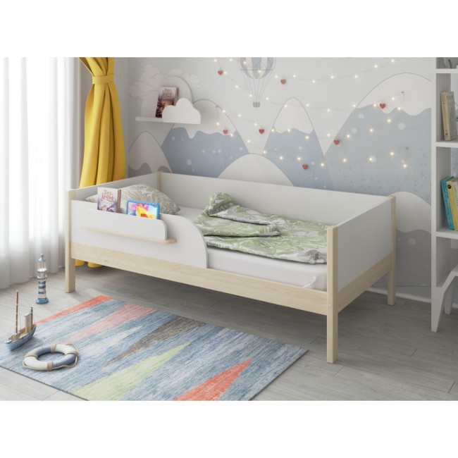 Кроватка подростковая MALIKA ASTRID 160х80 см. натуральный-белый
