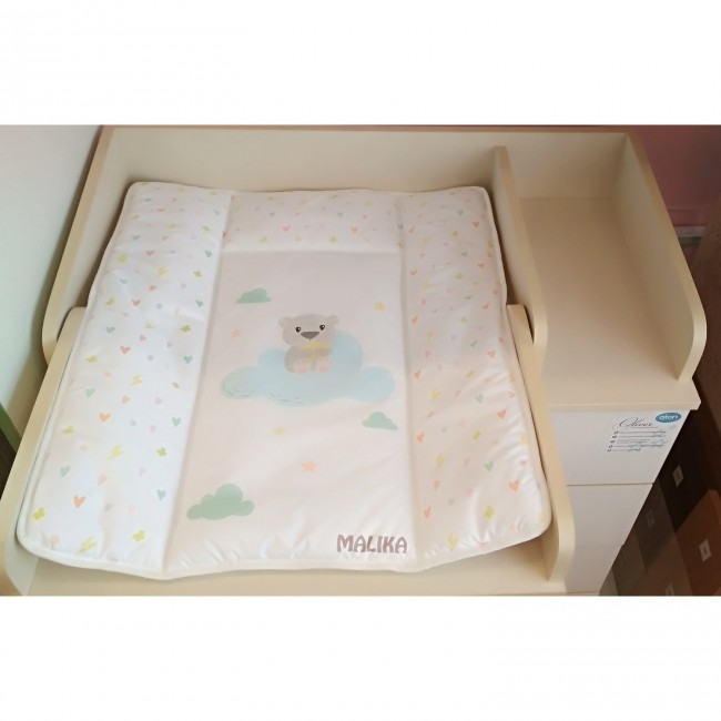 Матрас для пеленания на узкий комод "Мишка на облаке" 54х66 см. белый Матрас для пеленания на узкий комод "Мишка на облаке" 54х66 см. белый