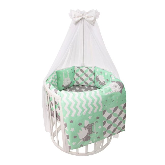 Комплект в кроватку универсальный 17 пр. «BABY BOO MINT» Комплект в кроватку универсальный 17 пр. «BABY BOO MINT»